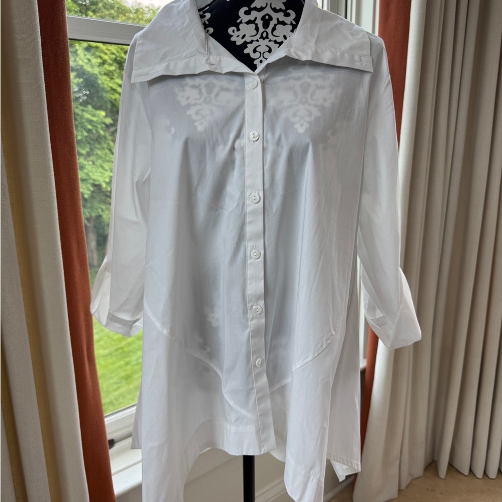 Inae White Button Down Shirt